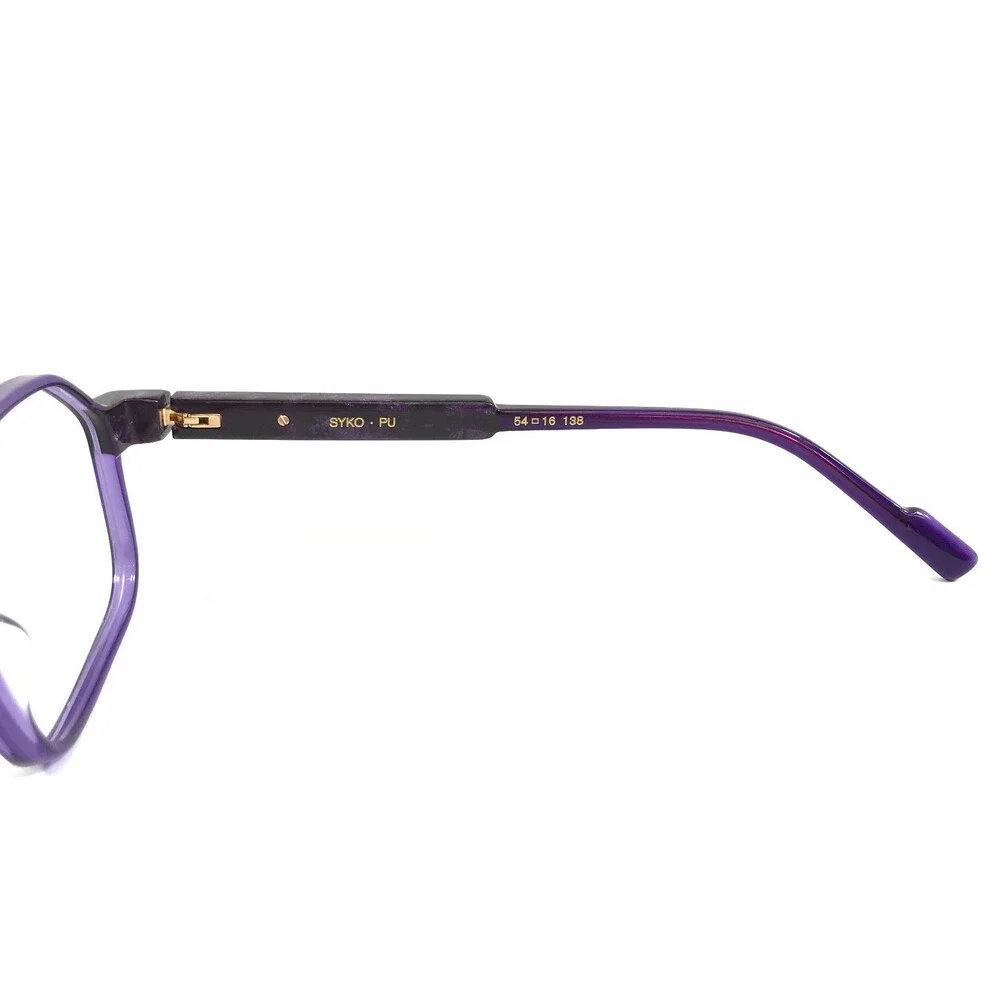 Etnia Barcelona Eyeglasses Frames SYKO PU Purple Aviator Full Rim 54-16-138